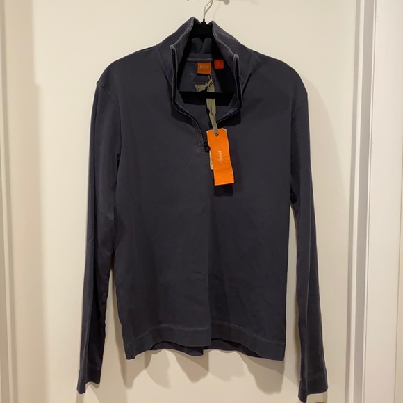 New w/ tags Hugo Boss Men’s quarterzip -small navy